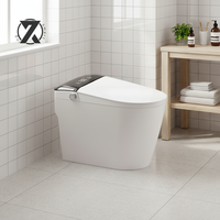 Ensemble de siège de bidet intelligent automatique en céramique avec drainage, télécommande, montage au sol, pour salle de bain d'hôtel, toilette intelligente de luxe