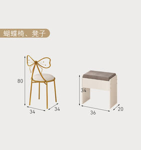 Coiffeuse de chambre GQK au design contemporain en panneau de densité, 2 tiroirs, armoire de rangement durable, bureau de maquillage polyvalent - Product Image 5