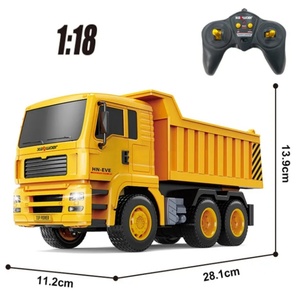 SJY-13553 ZD Racing Camion benne télécommandé 6 canaux à l'échelle 1:18 en métal, véhicule de construction RC avec lumières LED, portée de 25 m - Product Image 3