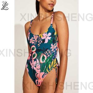 2024 neue individuelle Bademode Strandbekleidung offener Rücken Damen sexy einteiliger badeanzug individuell bedruckte Bikini-Badeanzüge mit Logo - Product Image 5