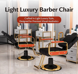 Nueva Silla de Barbero Reclinable y Ajustable, Silla de Peluquería de Lujo Ligero con Reposacabezas para Cortar el Cabello y Afeitar, Venta Directa de Fábrica - Product Image 1