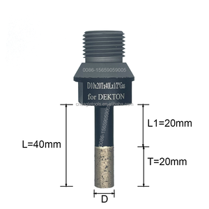 Crawnedeagle Micro Diamond Incremental Finger Bits D10/D12/D16/D20mm Dekton/Porcelana/Cerámica Diamond Finger Bits - Product Image 1