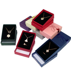 Kotak Perhiasan Desain Cantik Logo Kustom Shero, Kotak Hadiah Perhiasan Kertas Karton Kaku Untuk Anting, Cincin, Kalung Dengan Pita - Product Image 1