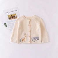 Nouveauté 2025 – Vêtements d'automne pour bébés garçons et filles – Hauts mignons en coton à col rond, pulls et cardigans pour filles