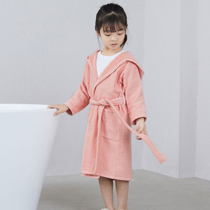 Nuovo Morbido <span class=keywords><strong>Accappatoio</strong></span> con Cappuccio per Bambini 100% <span class=keywords><strong>Cotone</strong></span>, Motivo Animale, Traspirante, Manica Lunga, Pigiama Autunnale per Ragazzi e Ragazze - Product Image 3
