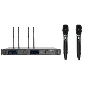 Rechargeable Church True Diversity Pro 2 Channel Uhf Wireless Handheld Microphone System Mic