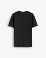 T-shirt tricoté à manches courtes col rond décontracté pour homme en polyester/coton, écologique, anti-boulochage et infroissable