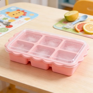 Wholesale Silicone Rectangular Mold Six Grids Ice Cube Tray <b>Reusable</b> Grade Household Custom Eco-Friendly Food Box - Product Image 1