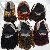 Promotion Letsfly 25$ Perruques Bob Lace Frontal 13x4 Water Wave 10 12 14 16 pouces, Cheveux Humains 100% Naturellement Bouclés, Qualité 9A 180%, Vente en Gros
