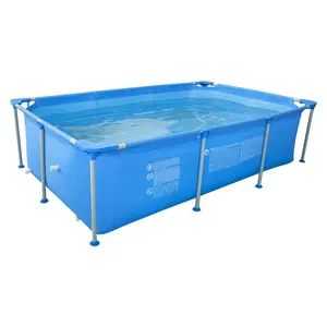 Easy Set Rectangular Metal Frame Above Ground Swimming Pool Water Sports