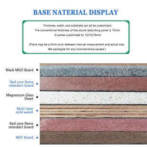 Panneaux perforés en <span class=keywords><strong>mousse</strong></span> de fibre de polyester en bois massif-Studio de diffusion d'absorption <span class=keywords><strong>acoustique</strong></span> à haute réduction du bruit ignifuge écologique - Product Image 4