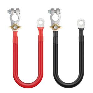 Cable de Inversor de Batería de Alta Resistencia de 60 cm y 2 AWG con Pinzas Anticorrosivas y Terminales de Cobre SC35-8, Cable de Alimentación de PVC Rojo y Negro - Product Image 1