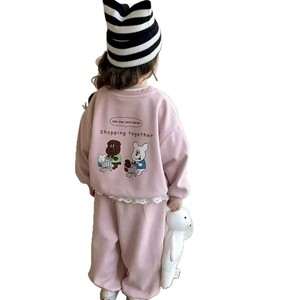 Set Maglione con Stampa Animalier per Ragazze, Stile Principessa Chic Occidentale, Casual Primavera/Autunno, Due Pezzi, Manica Lunga, Cotone/Poliestere - Product Image 5