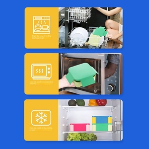Fiambrera portátil para niños con tapa de plástico sellada para <span class=keywords><strong>Amazon</strong></span> Flip con compartimento para ensalada de frutas - Product Image 4