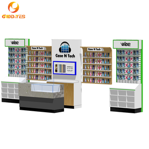 Conception d'intérieur moderne pour magasin de téléphonie mobile, rendu 3D, MDF, verre trempé, éclairage LED, armoire de présentation suspendue écologique - Product Image 1