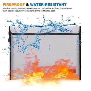 Made in China School Office Supply Stationery Twin Clip File <b>Folder</b> Fireproof Waterproof Document Cash <b>Card</b> Bags - Product Image 4