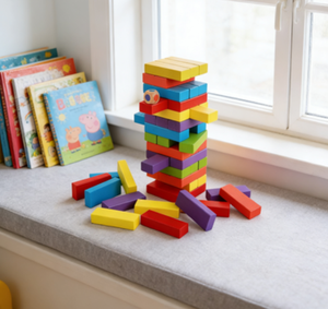 Juego Clásico <span class=keywords><strong>de</strong></span> Torre <span class=keywords><strong>de</strong></span> Madera, Bloques <span class=keywords><strong>de</strong></span> Construcción <span class=keywords><strong>de</strong></span> Madera, Juego <span class=keywords><strong>de</strong></span> Mesa <span class=keywords><strong>de</strong></span> Apilamiento para Niños, Fiestas Familiares, Interior y Exterior - Product Image 5