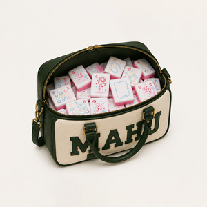 Pastel Macaron - Fichas de Mahjong Americanas de Acrílico con Diseño de Loto y Bambú en Acuarela, Estándar, Bolsa de 166 Fichas, Juego <span class=keywords><strong>para</strong></span> el Hogar, Juego Casual - Product Image 1