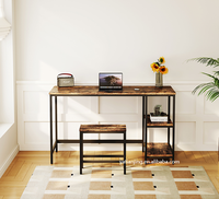 Vente en gros de bureau d'ordinateur au design personnalisé bureau à domicile avec étagères de rangement bureau d'écriture meubles de bureau