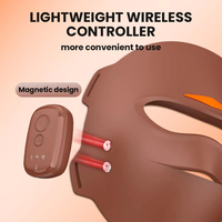 Masque de beauté photonique personnalisé IBN, 336 ampoules LED (longueurs d'onde 450 nm/590 nm/660 nm/850 nm) - Anti-âge, réparation de la peau, silicone de qualité alimentaire