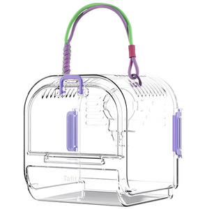 Bolsa <span class=keywords><strong>de</strong></span> Transporte para Aves Surepawzy, Portátil, Transparente y Transpirable, para Loros y Aves Pequeñas, con Diseño <span class=keywords><strong>de</strong></span> Peonías, para Viajes al Aire Libre - Product Image 1