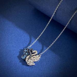 <span class=keywords><strong>Collana</strong></span> con Ciondolo a Forma di Cigno in Lega Placcata Argento con Zirconia Cubica Zhixuan, Miglior Regalo di Compleanno <span class=keywords><strong>per</strong></span> Ragazze, Gioielli Delicati <span class=keywords><strong>per</strong></span> Donne - Product Image 1
