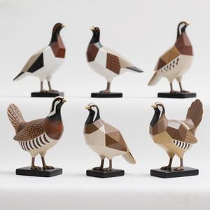 Minimalist <span class=keywords><strong>Grouse</strong></span> Poly resin Figur & Statue - 8 "skandi navis che Harz kunst, mattes aschgraues Finish, Hygge Cabin Decor - Product Image 1