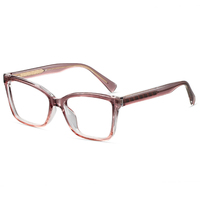 Montures de lunettes optiques anti-lumière bleue surdimensionnées style papillon TR90 œil de chat, style célébrité, vente en gros