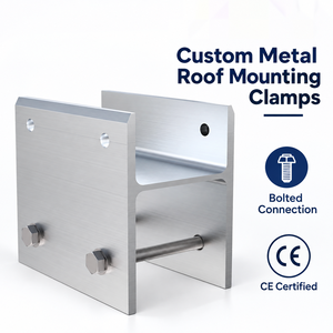 Abrazaderas de Montaje para Techos Metálicos Personalizadas, Certificadas por la CE, Soportes Atornillados para Proyectos de Instalación en Rieles de Techo - Product Image 1