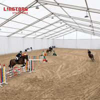 Manège couvert à portée libre avec structure en alliage d'aluminium pour l'entraînement quotidien et le dressage des clubs équestres