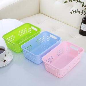 Plastic <b>Storage</b> <b>Basket</b> Rectangle With Handles For Desk Organizing Neatening - Product Image 1
