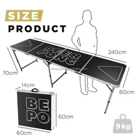 Table pliante d'extérieur originale de 2.4m en alliage d'aluminium pour mobilier d'extérieur