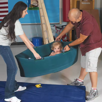 Fauteuil gonflable de compression avec pompe à air, type coque de pois, confortable et douillet, pour la relaxation sensorielle et l'apaisement des enfants autistes