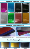 Feuilles d'aluminium vierges pour cartes de visite 0,22 mm, gravure laser, sublimation, impression par transfert thermique