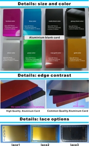 Feuilles d'aluminium vierges pour cartes de visite 0,22 mm, gravure laser, sublimation, impression par transfert thermique - Product Image 4