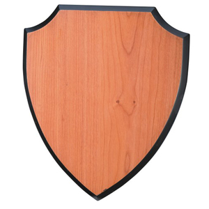 <span class=keywords><strong>Plaque</strong></span> de récompense personnalisée en forme de bouclier en MDF poli écologique - Product Image 1