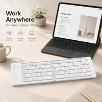Teclado y Ratón Inalámbricos Recargables Slim con Bluetooth, Mini Teclado Silencioso Tipo Tijera y Juego de Ratón