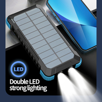 Station d'alimentation solaire 10000 mAh et lampe torche LED, chargeur portable 22,5 W, batterie Li-Polymère avec protection de sécurité pour utilisation en extérieur