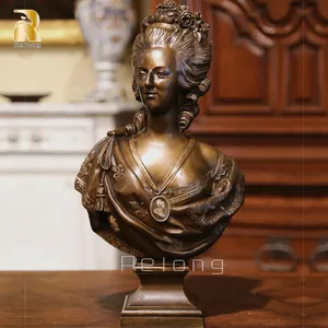 Metal Monumental Casting Classical Statue Figure Bronze Lady Bust for Sale