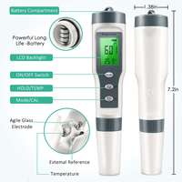 Testeur numérique de pH 3-en-1 multifonction en plastique pour l'eau potable (pH, TDS, température)