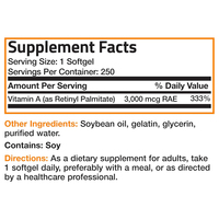 Complément de vitamine A de haute qualité non-OGM 10000 UI en gélules molles pour renforcer l'immunité