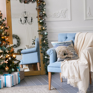 To My Daughter Polar Bear <b>Throw</b> <b>Pillow</b> , Warm Family Love Quote Linen Cushion Case, Inspirational Gift For Home Sofo - Product Image 4