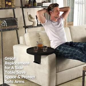 Accessoires d'accoudoir de canapé et de canapé avec organisateurs de boissons porte-gobelets couvertures plateaux de rangement Tables - Product Image 6