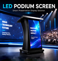 Pantalla LED Digital P2.5 con Control por Aplicación Inteligente, Podio de Voz con Ruedas Universales para Conferencias, Negocios, Centros Comerciales de Autoservicio
