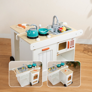 Cucina Giocattolo in Legno per Bambini con Caminetto, Suoni e Luci, Gioco Educativo di Imitazione, Regalo per Bambini e Bambine - Product Image 6