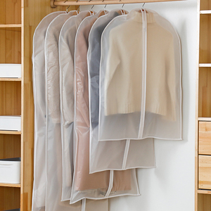 Housse anti-poussière imperméable transparente en plastique pour vêtements Sac anti-poussière lavable pour vêtements - Product Image 3