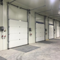 Porte sectionnelle industrielle moderne en acier, personnalisée par le fabricant, pour la logistique, automatique, coupe-feu, électrique latérale