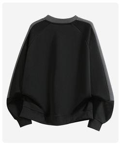 Men Custom <b>Sweatshirt</b> Heavy Weight Pullover <b>Long</b> Sleeve Cotton Stripe Crew Neck High Quality Streetwear Hoodie - Product Image 3