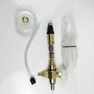 Pistola pulverizadora de alta presión, pulverizador de espuma con boquilla grande transparente de cobre, pulverizador de espuma tipo copo de nieve para lavado de coches y desengrasado - Product Image 4