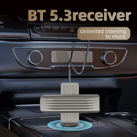Receptor Bluetooth para coche Adaptador inalámbrico Bluetooth Aleación de zinc Aux USB Túnel dual Audio Manos libres Plug and Play Micrófono incorporado